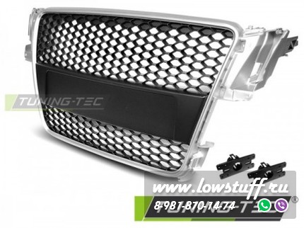 Решетка радиатора AUDI A5 07-06.11 SILVER RS-стиль
