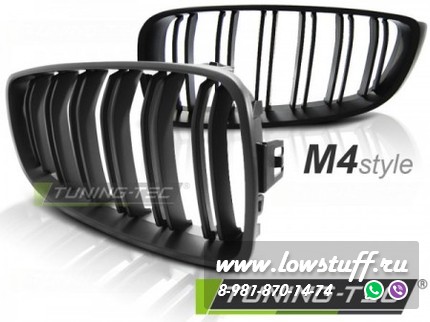 Решетка радиатора BMW F32,F33,F36 13- M4 стиль BLACK MATT