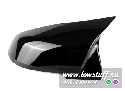 Крышки накладки зеркал BMW F20 F22 F30 F35 F34 F32 F33 F36 E84 I3 2012-2018 черный глянец М стиль