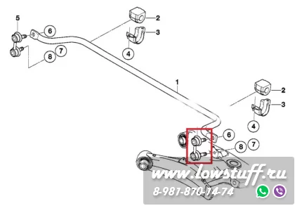 BMW X5 E53 комплект рычагов задней подвески LOWSTUFF 53BM0015 (малый) без интегральных рычагов