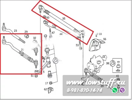 Mercedes W140 Комплект рычагов передней подвески LOWSTUFF 53MB0025 11шт