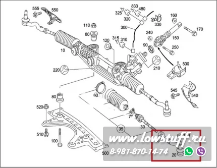 Mercedes W220 Комплект рычагов передней подвески LOWSTUFF 53MB0034 10шт с шаровыми опорами без рулевых наконечников