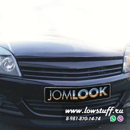 Opel Astra H GTC Решетка радиатора черная без значка Jom 6320030OE
