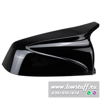 BMW E60 рестайлинг 2009-, BMW F10, F12, F13, F01, F06, F07 с камерами на зеркале Крышки зеркал М стиль черный глянец  LOWSTUFF MRCAPBME60LCIGLBK