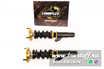 BMW E81 E82 E87 E88 E90 E91 E92 E93 передние винтовые стойки фултап койловеры с регулировкой высоты и жесткости LOWSTUFF EVO-III FRONTLSCSBM063-1