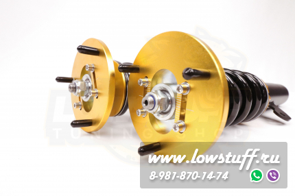 BMW E60 E61 седан, touring пара передних стоек винтовой подвески фултап койловеров с регулировкой высоты и жесткости LOWSTUFF EVO-III FRONTLSCSBM083