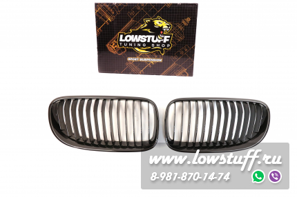 BMW E92 2010-2013 Решетки радиатора M3 стиль ноздри черные глянцевые одинарные shadow line LOWSUFF RGBMWE92LCIX1GLBK
