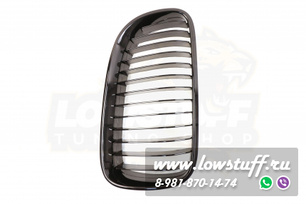BMW E92 2010-2013 Решетки радиатора M3 стиль ноздри черные глянцевые одинарные shadow line LOWSUFF RGBMWE92LCIX1GLBK