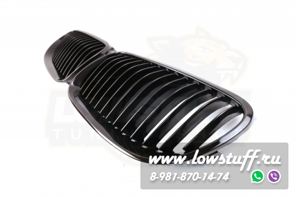 BMW E92 2010-2013 Решетки радиатора M3 стиль ноздри черные глянцевые одинарные shadow line LOWSUFF RGBMWE92LCIX1GLBK