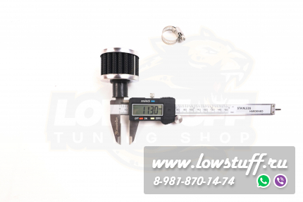 Фильтр вентиляции картерных газов сапуный фильтр 12мм черный с хромом универсальный