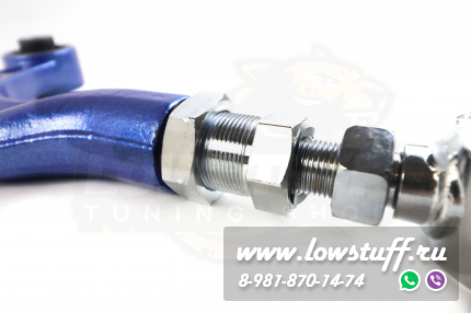 Toyota Camry V70, RAV4 19-, C-HR 18-, Lexus ES 2019- верхние регулируемые серповидные развальные рычаги задней оси LOWSTUFF DS 66DSTOCAMV70