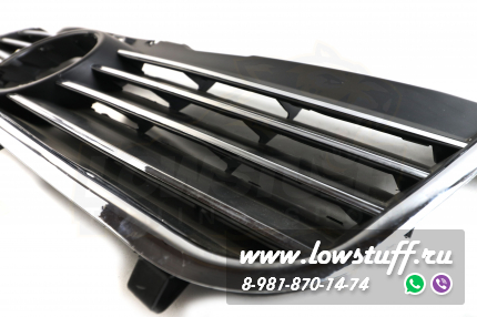 VW Passat B5+ Решетка радиатора черная хром полосы с отверстием под значок LOWSTUFF RGVWPASB55WBBLKCHS