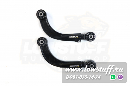 Ford Focus 2, Focus 3, Mazda 3 BK BL,Mazda 5, Volvo C30 S40 V50 S70 верхние регулируемые серповидные развальные рычаги задней оси LOWSTUFF DS 66DSMAZ3BK
