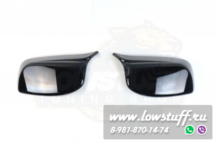 BMW E60 2004-2007 дорестайл крышки зеркал черный глянец М стиль LOWSTUFF MRCAPBME60GLBKMLOOK