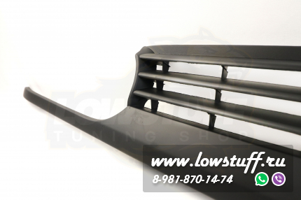 VW Golf 3 Решетка радиатора тюнинг черная матовая без значка стиль VR6 LOWSTUFF RGVWG3VR6MATBLKWOB