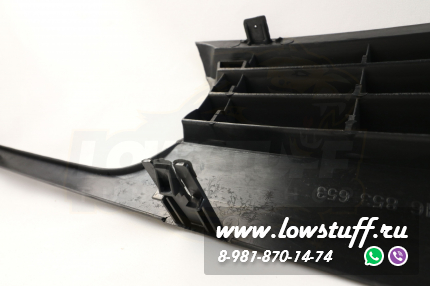 VW Golf 3 Решетка радиатора тюнинг черная матовая без значка стиль VR6 LOWSTUFF RGVWG3VR6MATBLKWOB