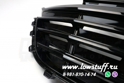 VW T6.1 Transporter, Caravelle, Multivan Решетка радиатора черная глянцевая тюнинг LOWSTUFF RGVWT61GLBLKWB