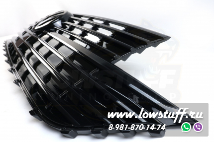 VW T6.1 Transporter, Caravelle, Multivan Решетка радиатора черная глянцевая тюнинг LOWSTUFF RGVWT61GLBLKWB