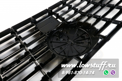 VW T6.1 Transporter, Caravelle, Multivan Решетка радиатора черная глянцевая тюнинг LOWSTUFF RGVWT61GLBLKWB