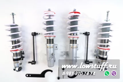 Mini R55 R56 2006-2014 Винтовая подвеска фултап койловеры с регулировкой высоты и жесткости LOWSTUFF EVO-4 LSCSMIN024