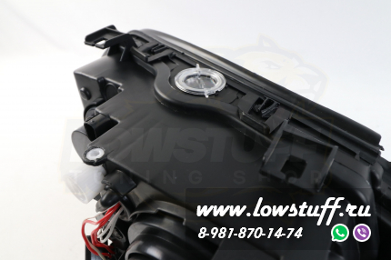 BMW E39 1995-2000 дорестайл фары c белыми ангельскими глазами прозрачное стекло белый поворотник LOWSTUFF HLBMWE39ANGYECLWHITEFKSH