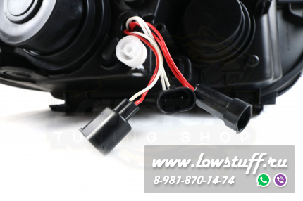 BMW E39 1995-2000 дорестайл фары c белыми ангельскими глазами прозрачное стекло белый поворотник LOWSTUFF HLBMWE39ANGYECLWHITEFKSH