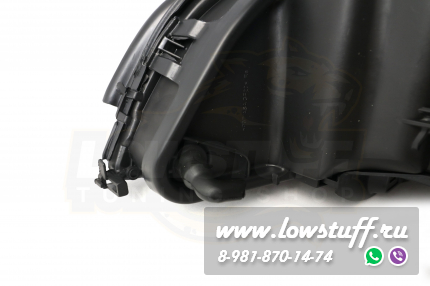 BMW E39 1995-2000 дорестайл фары c белыми ангельскими глазами прозрачное стекло белый поворотник LOWSTUFF HLBMWE39ANGYECLWHITEFKSH