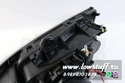 BMW E39 1995-2000 дорестайл фары c белыми ангельскими глазами прозрачное стекло белый поворотник LOWSTUFF HLBMWE39ANGYECLWHITEFKSH