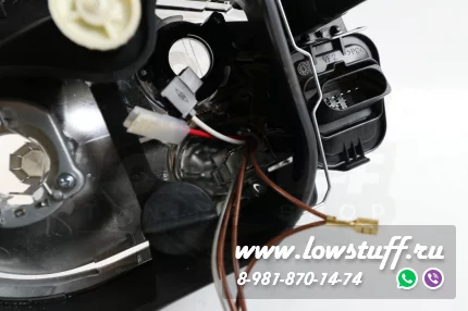 VW Golf 4 фары головного света прозрачное стекло хром отражатель с птф LOWSTUFF HLVWG4CRTSLVR