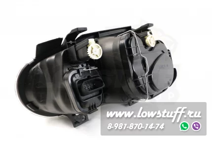 VW Golf 4 фары головного света прозрачное стекло хром отражатель с птф LOWSTUFF HLVWG4CRTSLVR