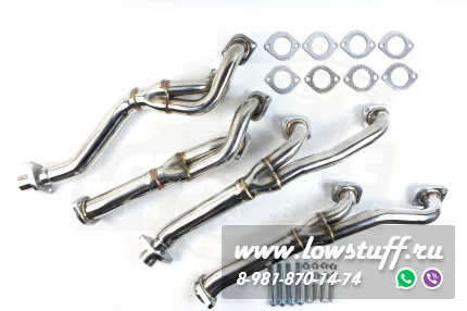 BMW E39 E38 с 8ти цилиндровыми моторами M60 М62 выпускной коллектор нержавеющая сталь
