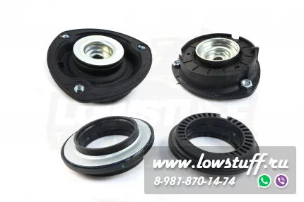 VW MQB Audi A3 8V, Skoda Octavia A7, VW Golf 7, Passat b8, Tiguan 2 пара верхних опор переднего амортизатора с опорными подшипниками LOWSTUFF 62VW0012