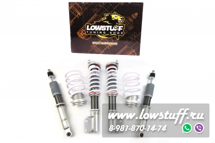 Ford Mustang SN-95 1994-2004 Винтовая подвеска фултап койловеры с регулировкой высоты и жесткости LOWSTUFF EVO-4 LSCSFO114