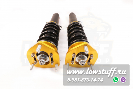 BMW E34 (55mm) седан, touring Винтовая подвеска передней оси фултап койловеры с регулировкой высоты и жесткости LOWSTUFF EVO-III FRONTLSCSBM113