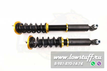 BMW E34 седан, touring Винтовая подвеска задней оси фултап койловеры с регулировкой высоты и жесткости LOWSTUFF EVO-III REARLSCSBM113