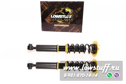 Nissan Skyline R33 1995 - 1998 винтовая подвеска задней оси фултап койловеры с регулировкой высоты и жесткости LOWSTUFF EVO-III REARLSCSNI123
