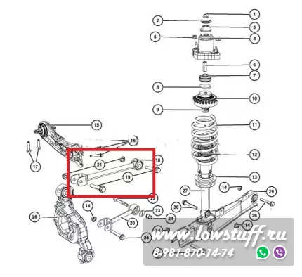 Dodge Avenger 2011-2014, Journey 2011-2014, Sebring 2011-2014 развальные рычаги задней оси LOWSTUFF 66DSDDGAVNGR2