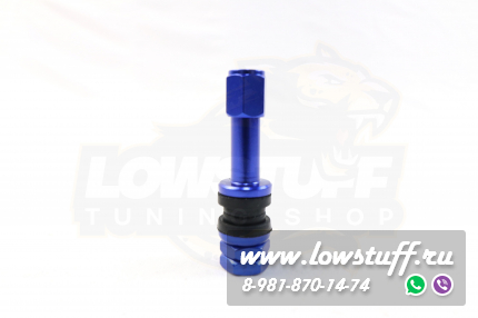 Ниппеля алюминиевые / вентиля для бескамерных шин RAYS Blue синие 4 шт. разборные алюминиевые