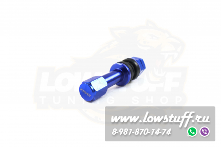 Ниппеля алюминиевые / вентиля для бескамерных шин RAYS Blue синие 4 шт. разборные алюминиевые