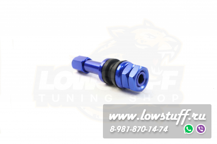 Ниппеля алюминиевые / вентиля для бескамерных шин RAYS Blue синие 4 шт. разборные алюминиевые