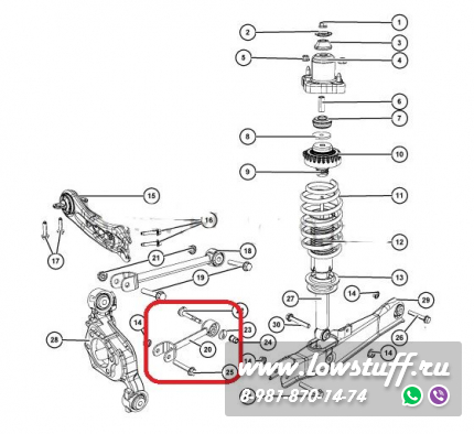 Dodge Avenger 2011-2014, Journey 2011-2014, Sebring 2011-2014 Задние регулируемые рычаги схождения LOWSTUFF DS 67DSDDGAVNGR2