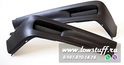 VW Golf 2, Jetta 2 спойлер (губа) переднего широкого бампера LOWSTUFF SPLFBVWG2GTIMATTBLK