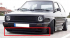 VW Golf 2, Jetta 2 спойлер (губа) переднего широкого бампера LOWSTUFF SPLFBVWG2GTIMATTBLK