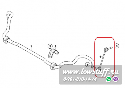 BMW X5 E70 F15 X6 E71 F16 Стойка стабилизатора передняя правая LOWSTUFF 51BM0138