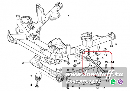 BMW X5 E53 Поперечный рычаг передней подвески правый LOWSTUFF 51BM0088