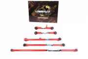 Toyota FJ, Land Cruiser Prado LC120 LC150, 4 Runner 2003-, Hilux Surf N210 N280 регулируемые рычаги задние верхние, нижние и поперечный (панара) LOWSTUFF DS 76DSTOLC120