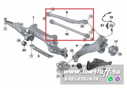 BMW F40 F45 F48 F39 MINI F54 F60 регулируемые задние рычаги развала и схождения LOWSTUFF DS 75DSBMF40