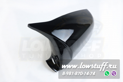 BMW E60 рестайлинг 2009-, BMW F10, F12, F13, F01, F06, F07 Крышки зеркал М стиль черный глянец М стиль LOWSTUFF MRCAPBME60LCIGLBKMLOOK