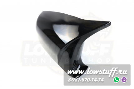 BMW E60 рестайлинг 2009-, BMW F10, F12, F13, F01, F06, F07 Крышки зеркал М стиль черный глянец М стиль LOWSTUFF MRCAPBME60LCIGLBKMLOOK