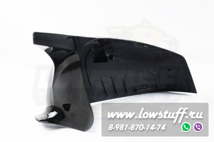 BMW E60 рестайлинг 2009-, BMW F10, F12, F13, F01, F06, F07 Крышки зеркал М стиль черный глянец М стиль LOWSTUFF MRCAPBME60LCIGLBKMLOOK